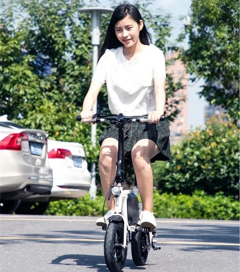 Daibot Electric Bicycle Scooter Two Wheel Electric Scooters 12 Inch 48V 350W Black Mini Portable Folding Electric Scooter Adults (5)