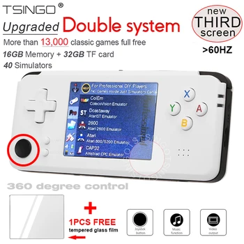 

TSINGO RGP 3.0inch 60Hz Retro Game Console LINUX Double System 30 Emulators 13000 retro Games RetroFW Retro Handheld Game Player