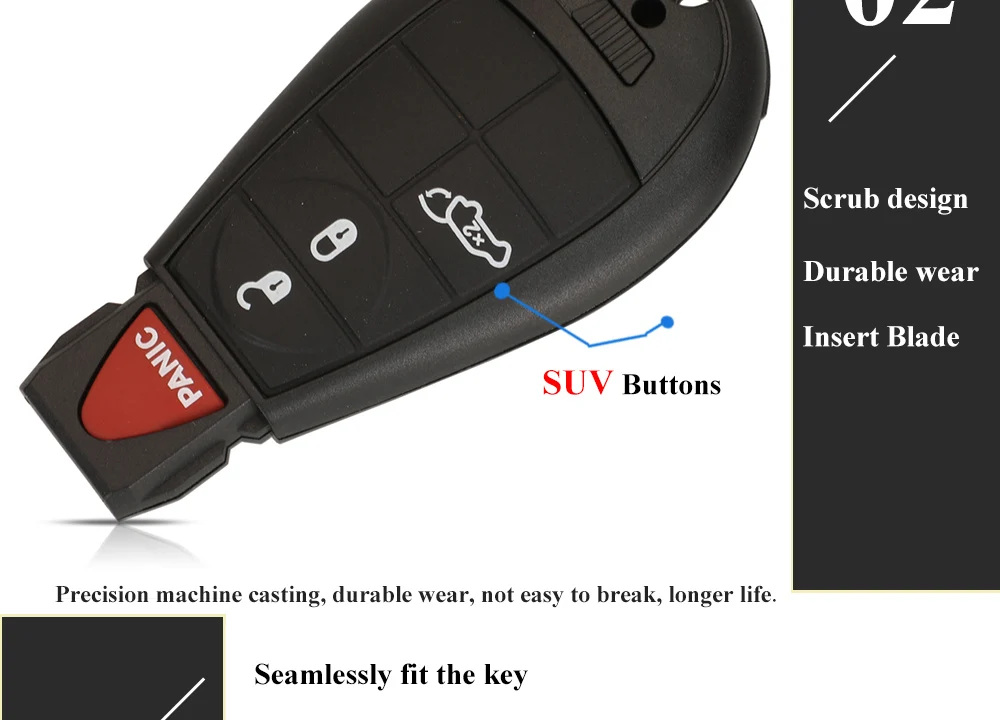 Keyforkess GQ4-53T 433MHz 4A Chip Fobik Remote Car Key fob per Dodge RAM Jeep Cherokee Sport KL Chrysler Town & Country 2014 - H52d2a7cbf6f24193954bf2650623b761Z