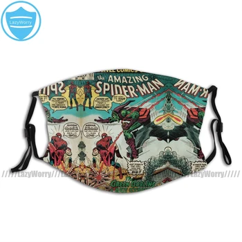 

Spider Man Mouth Face Mask The Amazing Spider-Man Logo Facial Mask Fashion Funny with 2 Filters for Adult