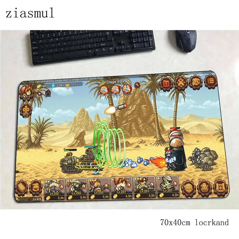 Металлический Коврик для мыши, толстый компьютерный коврик 70x40 см, игровой коврик для мыши, большая клавиатура со встроенной мышью, игровой ПК, геймерский стол