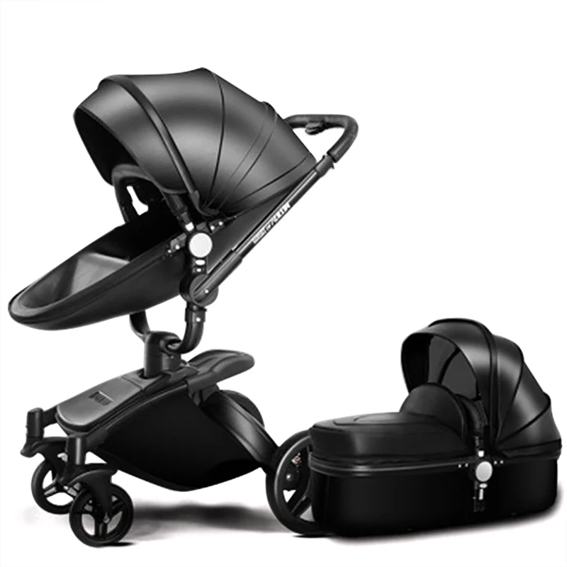 2 in 1 Black 1 В 2/3 детская прогулочная коляска складная двухсторонняя тележка портативный Зонт с троллейбусом дорожная сумка для коляски Jogger дорожная система для детей - Цвет: 2 in 1 Black