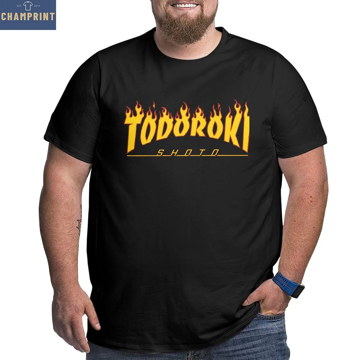 Todoroki Shoto мой герой футболка для мужчин высоких одежда с коротким рукавом размера