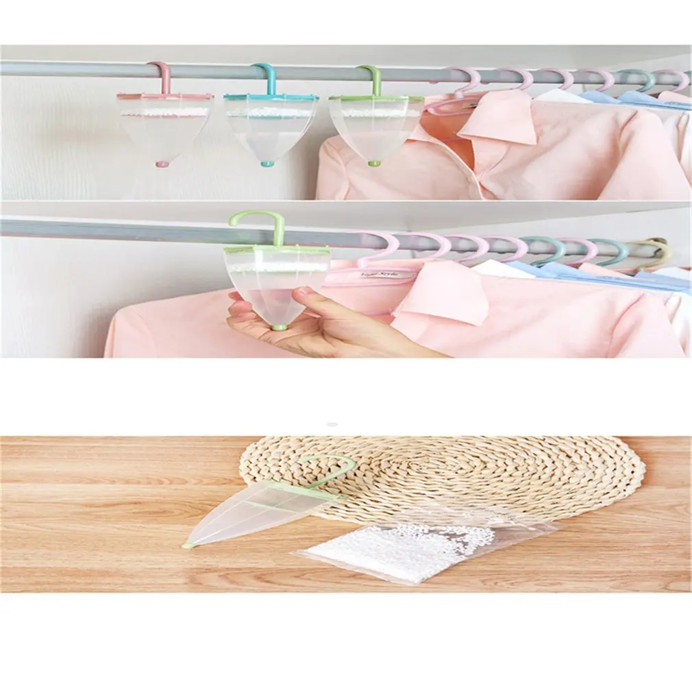 Umbrella shape hanging dehumidification box wardrobe damp absorbent bag calcium chloride desiccant shoes dryer Absorb moisture