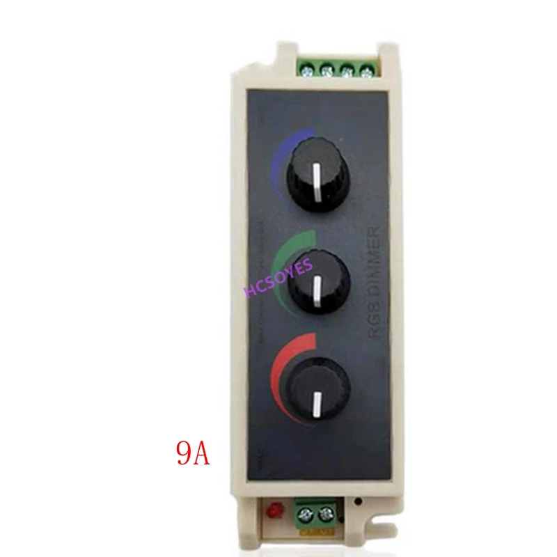 Контроллер RGB 9 А 12 24 В постоянного тока 3 канальный регулятор яркосветодиодный