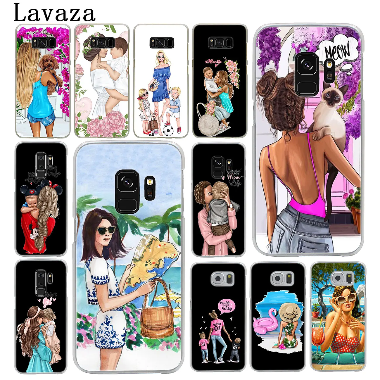 Lavaza коричневый волос для мамы, девочки, королева, кошка Твердый чехол для телефона, чехол для samsung Galaxy S10 E S10E S8 S9 Plus S6 S7 Edge
