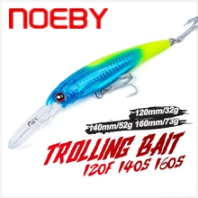 NOEBY – leurre méné rigide en plastique, appât artificiel idéal pour la pêche à la truite ou à la carpe, 12/14/16cm