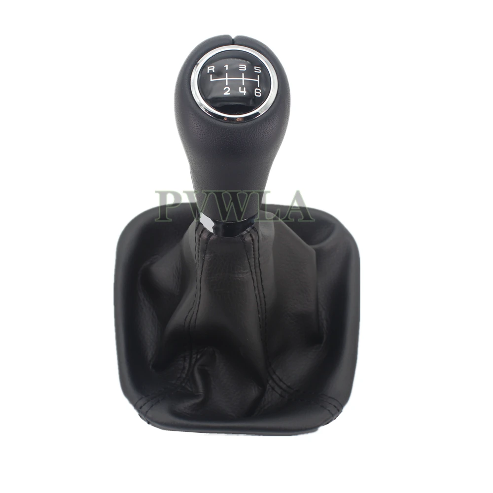 Car-Stying 6 Speed Car Stick Gear Shift Knob With Leather Boot For Mercedes Benz W204 C180 C200 C220 C250 C300 C350 2008-2014