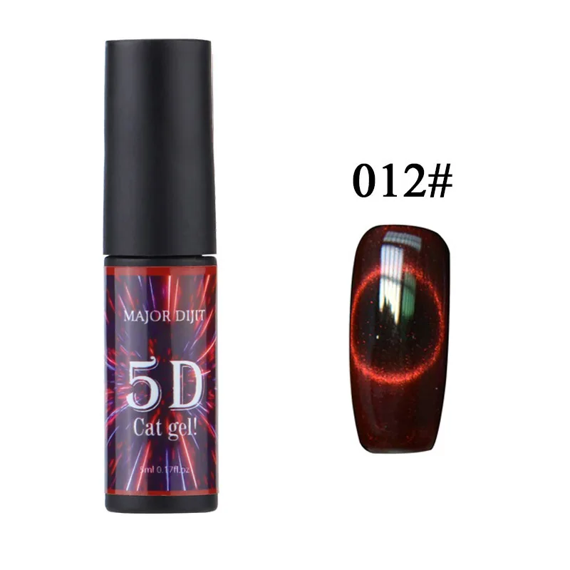 5D Cat Eye Nail Gel 5ml Magnetic 12Color Soak Off UV Gel Lacquers Starry Sky Jade Effect Varnish Nail Art Decor - Цвет: 12