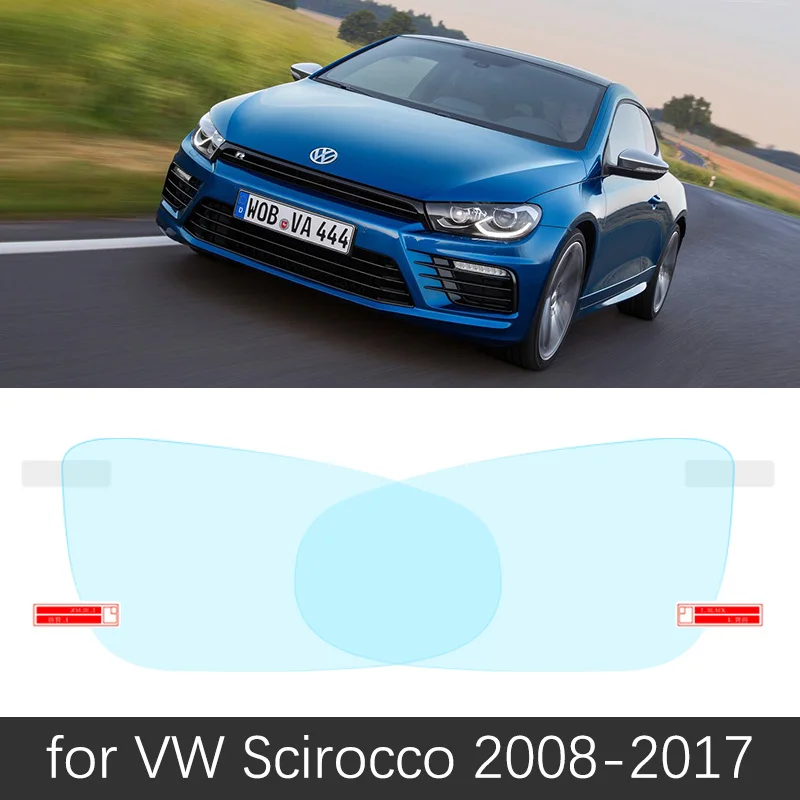 Полное покрытие Защитная противотуманная пленка для Volkswagen VW Scirocco 2008~ автомобиля зеркало заднего вида непромокаемая пленка аксессуары - Название цвета: VW Scirocco