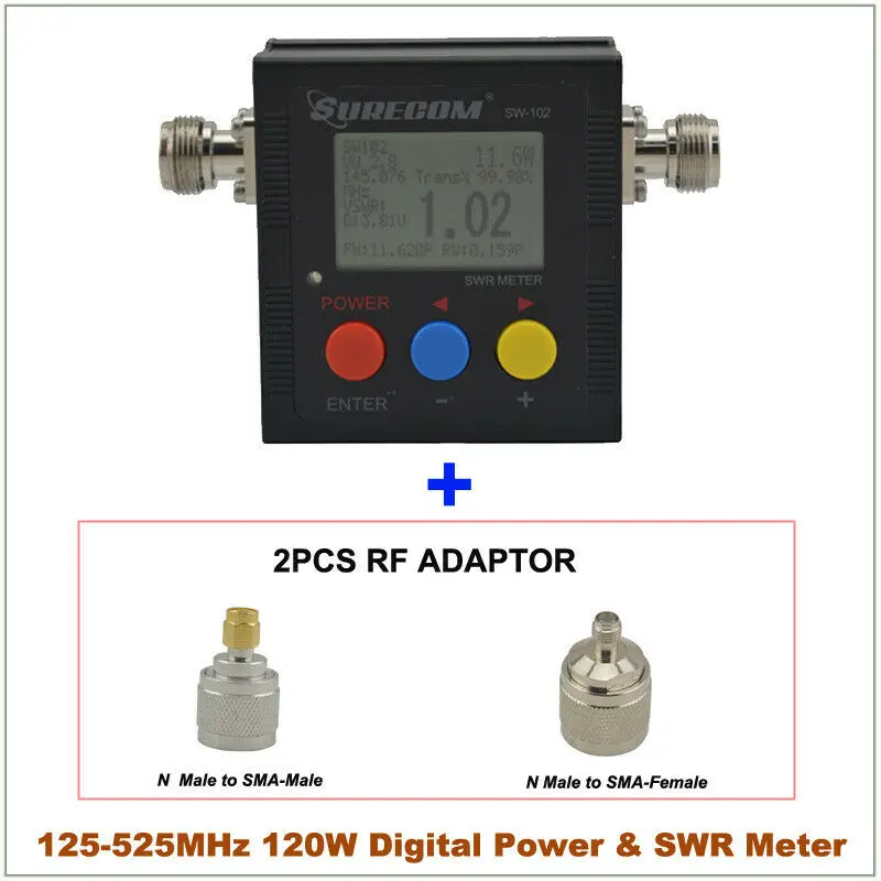 SURECOM Φ SWR Meter и счетчик частоты + переходник SO239 тестер для ветчины | Мобильные