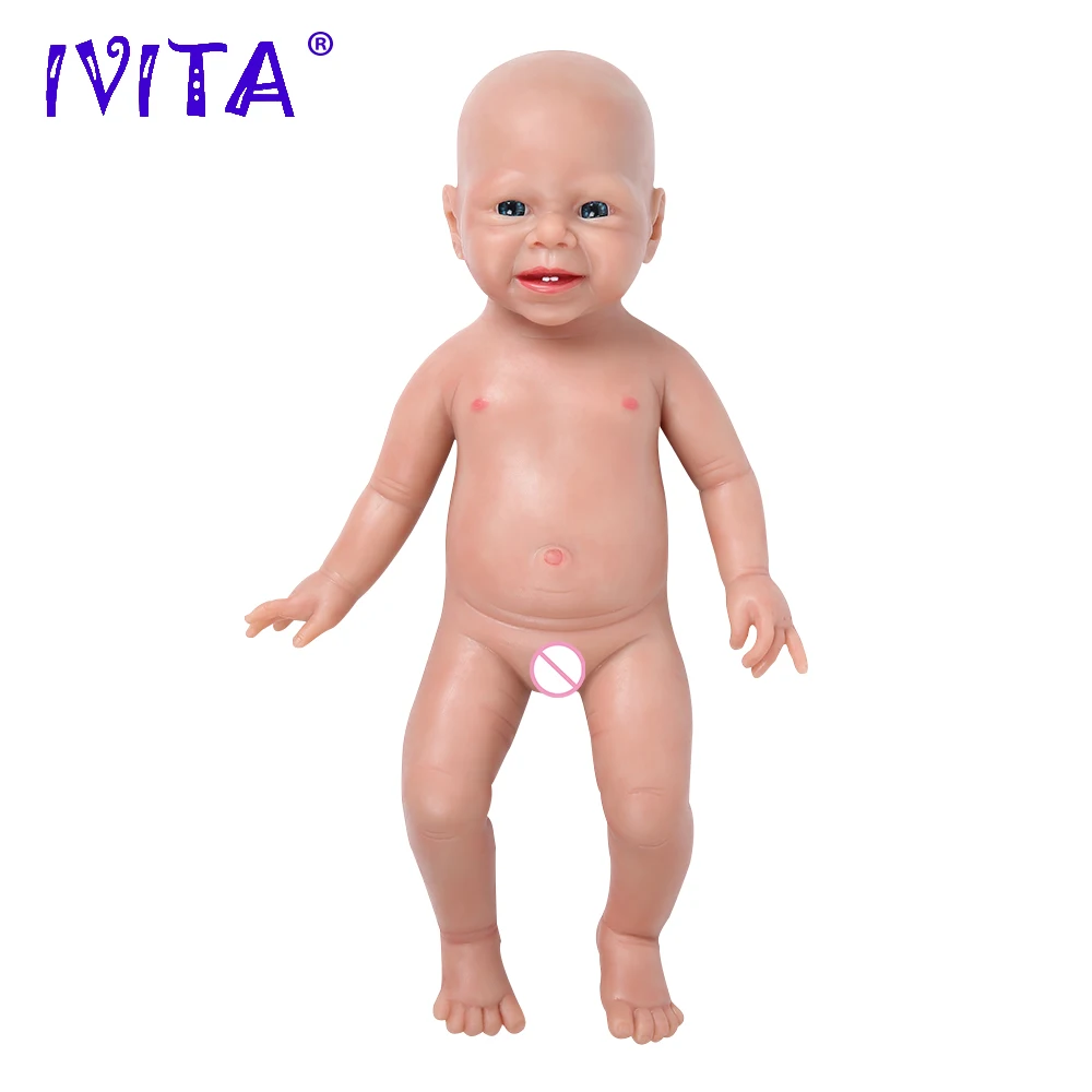 IVITA WG1516 48 см 3 4 кг Реалистичная силиконовая кукла новорожденная девочка младенец