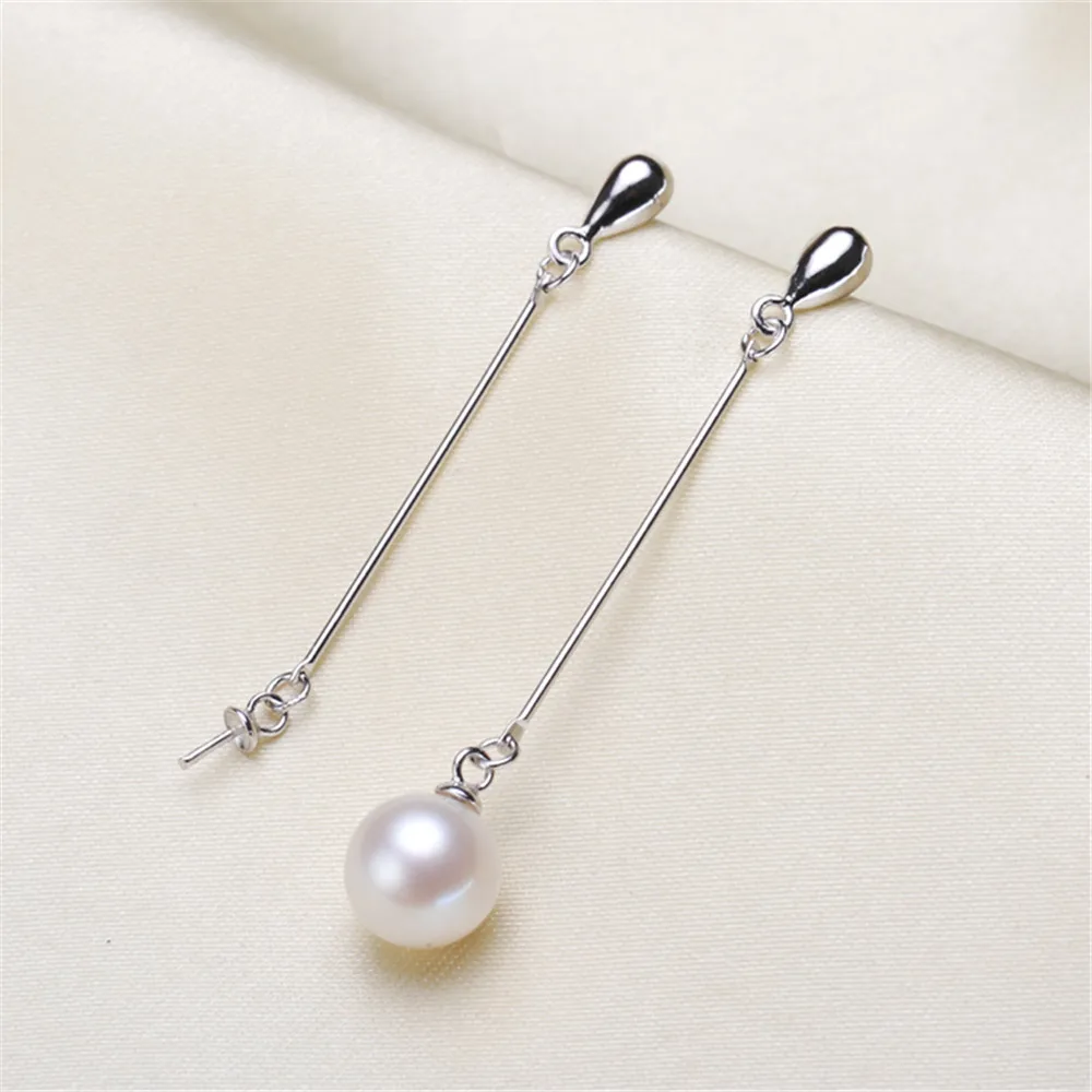 

Earrings Accessories Findings For Women DIY Jewelry Making Handmade Pearl Ear Hook Bail Party 925 Silver Unique