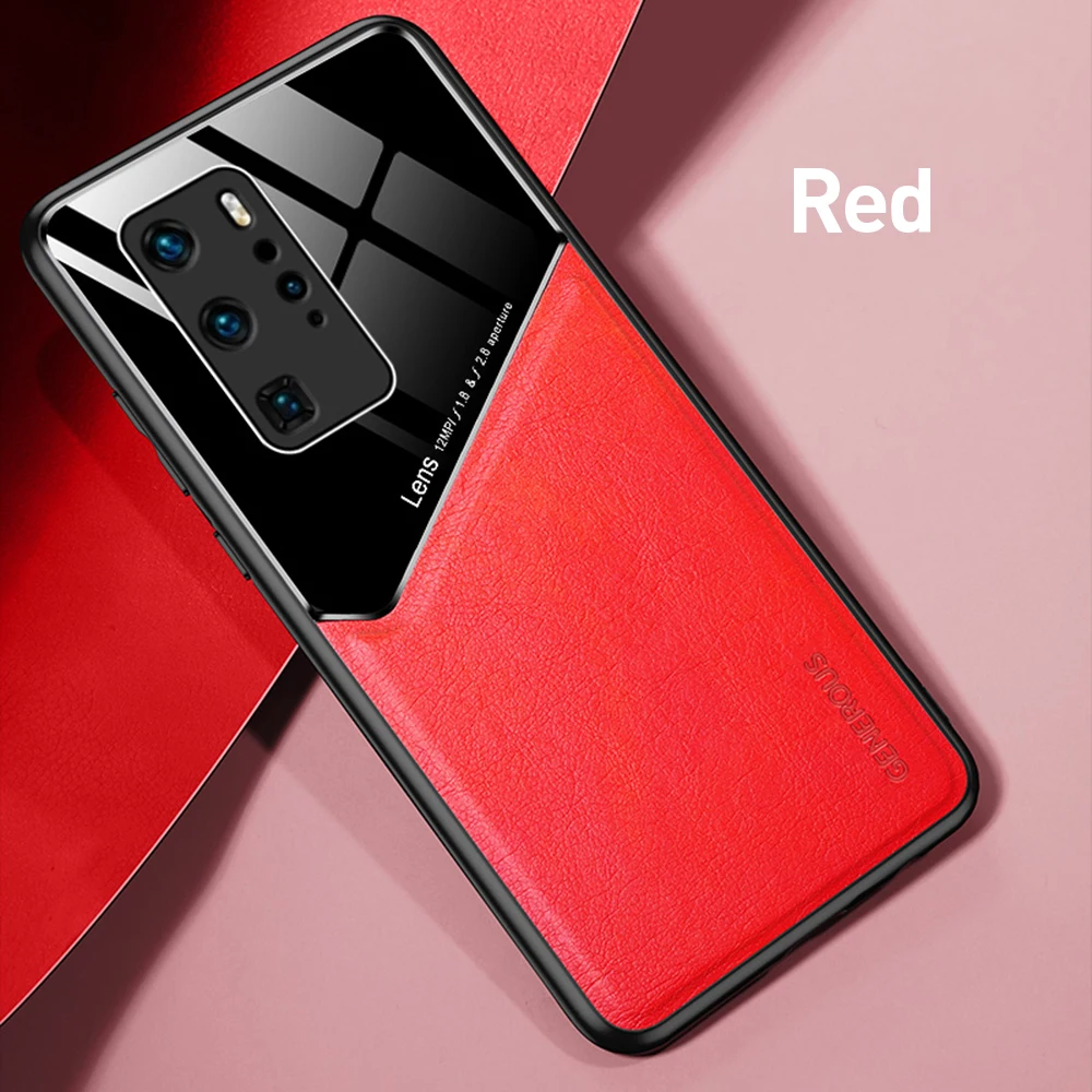 Luxury Shockproof Business Leather texture Case For Huawei P40 P30 P20 Mate 30 20 Lite Pro P40Pro Plus Car Holder Cases Cover cute phone cases huawei