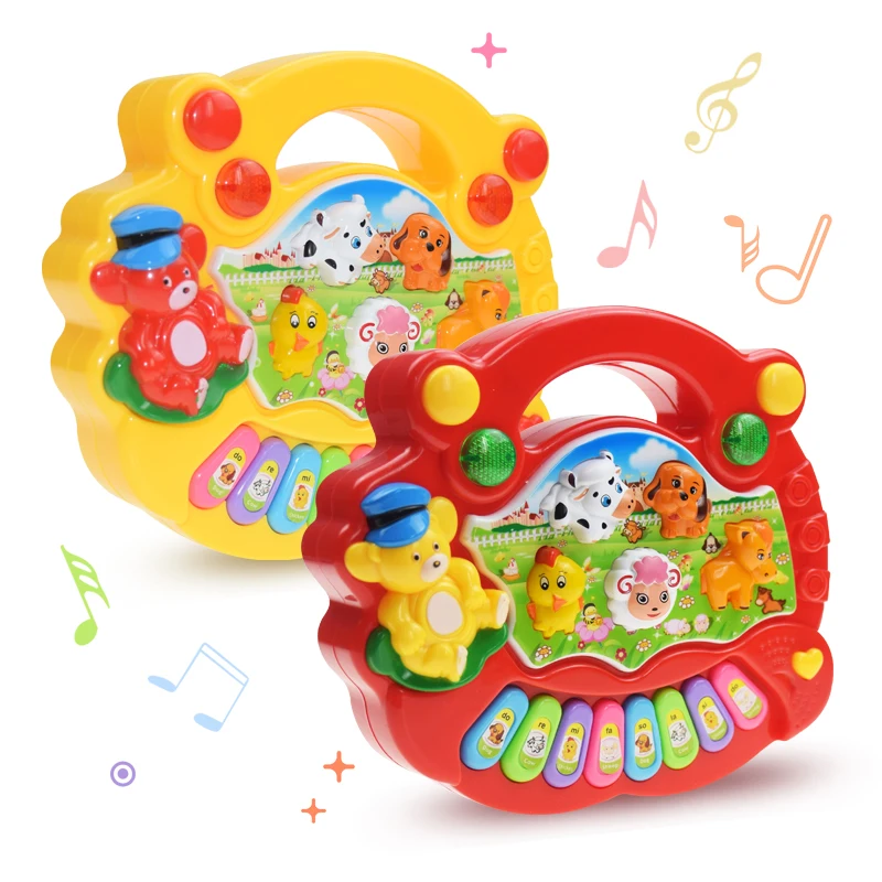 

2 Types Kids Piano Music Toy Musical Farm Animal Sound Animals Sounding Keyboard Piano Baby Playing Type Musical Instruments