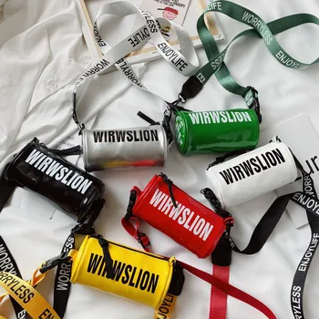 

Fashion Bright Color Round Kids Messenger Bag English Letters Printed Boys Girls Shoulder Bag PU Leather Childred Travel Bag