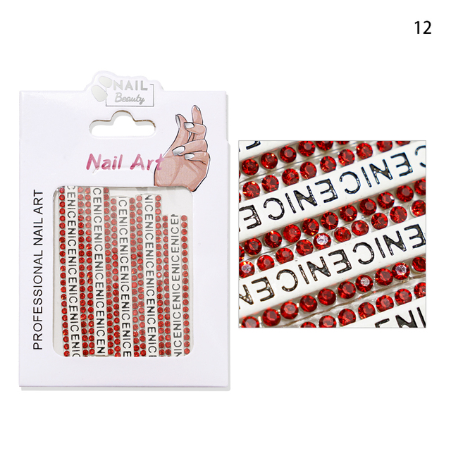 Luxurious Nail Crystal Chains NICE French Wide Lines AB Arbitrary Cut Charms Rhinestones Glass Belt Nail Art Gemchain 3D