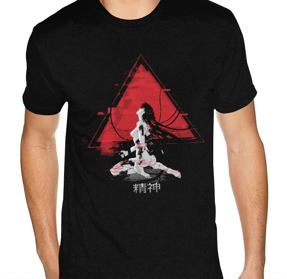 Футболка Ghost In The Shell для подростков летняя мужская футболка с коротким рукавом