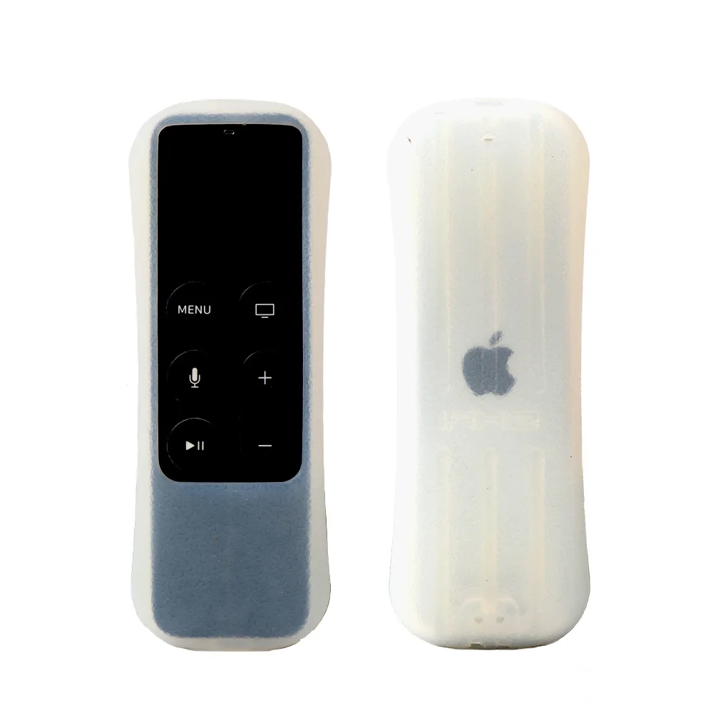 Мягкий чехол SIKAI с пультом дистанционного управления для apple tv 4, ударопрочный водонепроницаемый пылезащитный чехол, противоскользящий, не теряется, с пультом дистанционного управления - Цвет: White