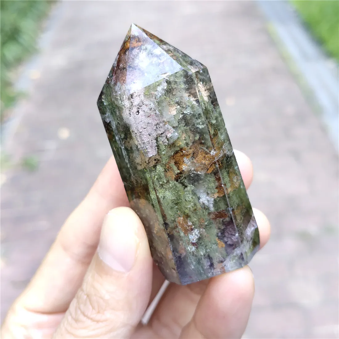Phantom Crystal Quartz Tower натуральные камни Ghost Wicca Cristal Islande Pierre Naturelle crestaux Healing домашний декор. Медитация