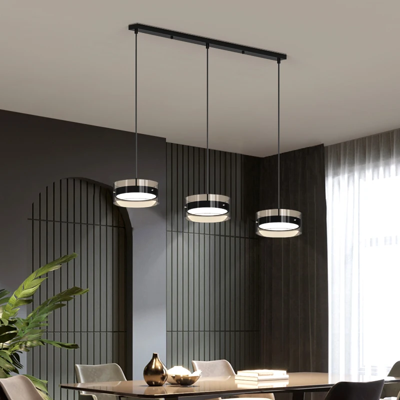 

Nordic restaurant modern minimalist net red bar light luxury personality three-head LED dining Pendant LightsLX110718