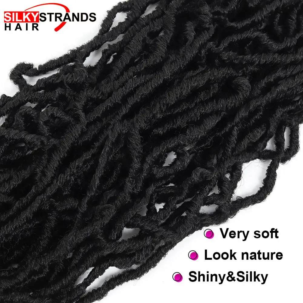 Мягкие Dread Bobbi Boss Nu Locs крючком волосы 18 дюймов 20 прядей/упаковка Омбре Faux Locs синтетические косички для наращивания волос