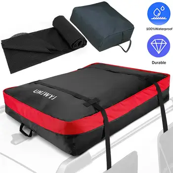 

Car Roof Bag Cargo Carrier Waterproof Dust-proof Rooftop Cargo Carrier with 2 Reinforced Straps for Off-road Vehicles