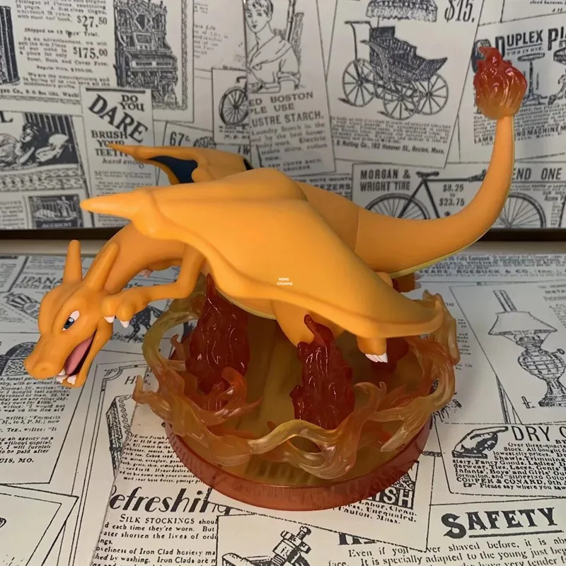 

6" Anime Simulation Animal Cute Pet Charizard Art Craft Holiday Gift PVC Action Figure Collectible Model Toy BOX 15CM V729