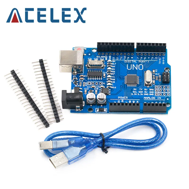 Плата разработки UNO R3 CH340G + MEGA328P SMD чип 16 МГц для Arduino USB кабель ATEGA328P один