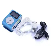 מתכת קליפ דיגיטלי מיני MP3 נגן עם 1.8 אינץ LCD מסך תמיכה TF כרטיס USB 2.0 עם 3.5mm אוזניות שקע(China)