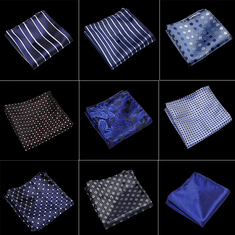 

22*22cm New Design Fashion Men Silk Paisley Flower Pocket Square Hankerchief Hanky Wedding Party Accessories