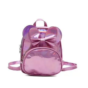 

Children School Bag Baby Backpack Mickey Backpack Pu Leather Female Mini Bag Women's Backpack Sweet Bow Teen Girls Backpacks