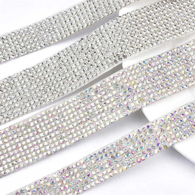 10 Yards, 2,5 Mm, Nastro Di Strass, Strass Da Cucire, Nastro Con