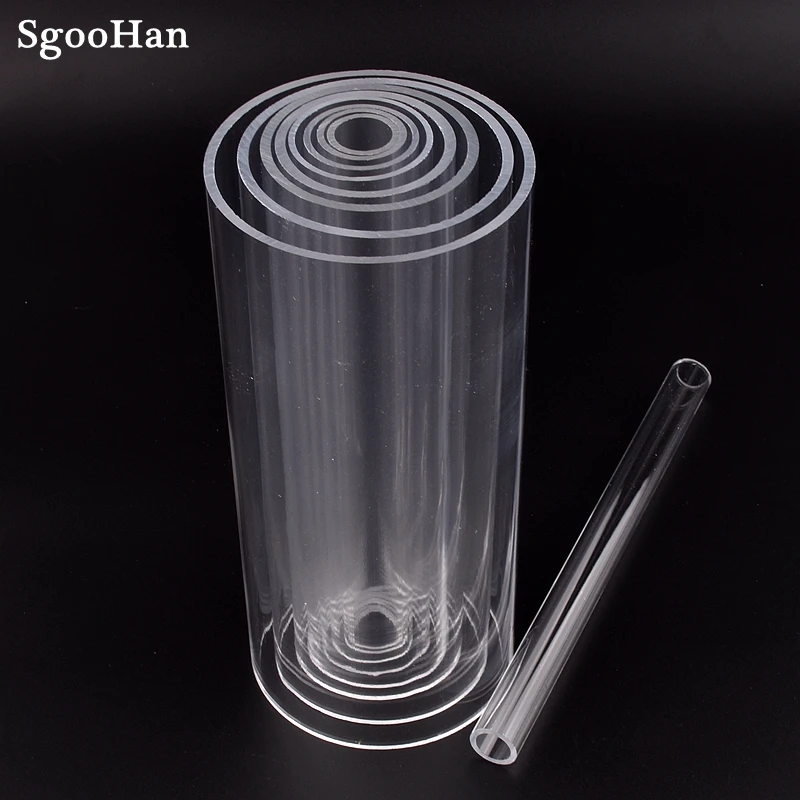 Outer Dia 16~75mm Transparent Acrylic Tube Aquarium Fish Tank Plexiglass Water Supply Pipe Garden Watering Fittings 32cm Long