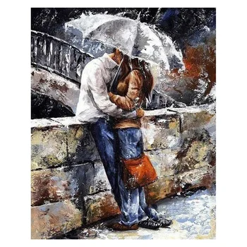 

Best DIY Oil Painting on Canvas, Paint By Number Kit DIY Wall Decor Painting-Romantic Couple