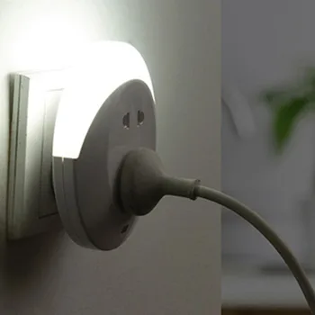 

Smart Sensor LED Night Light Bedroom Lamp Light Control Emergency Corridor LED Light Plug-in Wall Light Socket