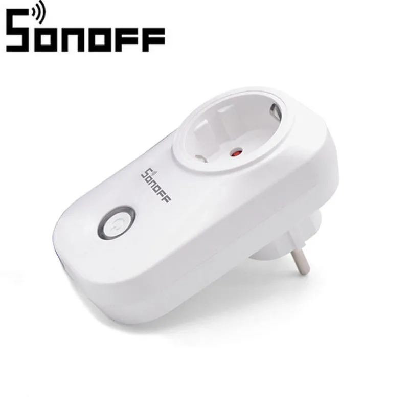 Sonoff S20 умный дом беспроводной Wifi Переключатель ЕС вилка розетка с таймером домашняя Автоматизация работа с Alexa Google Home eWeLink