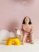 

GY Plastic Rainbow Stool Children's Foot Stool Bench Low Stool Cartoon Pedal Baby Bath Plastic Stool