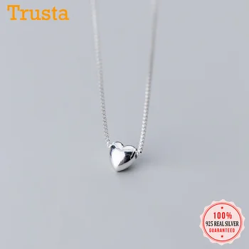 

Trustdavis Heart Necklace 925 Sterling Silver Made Real Silver Pendant Girls Love Gift For Women Necklaces Jewelry DA1164