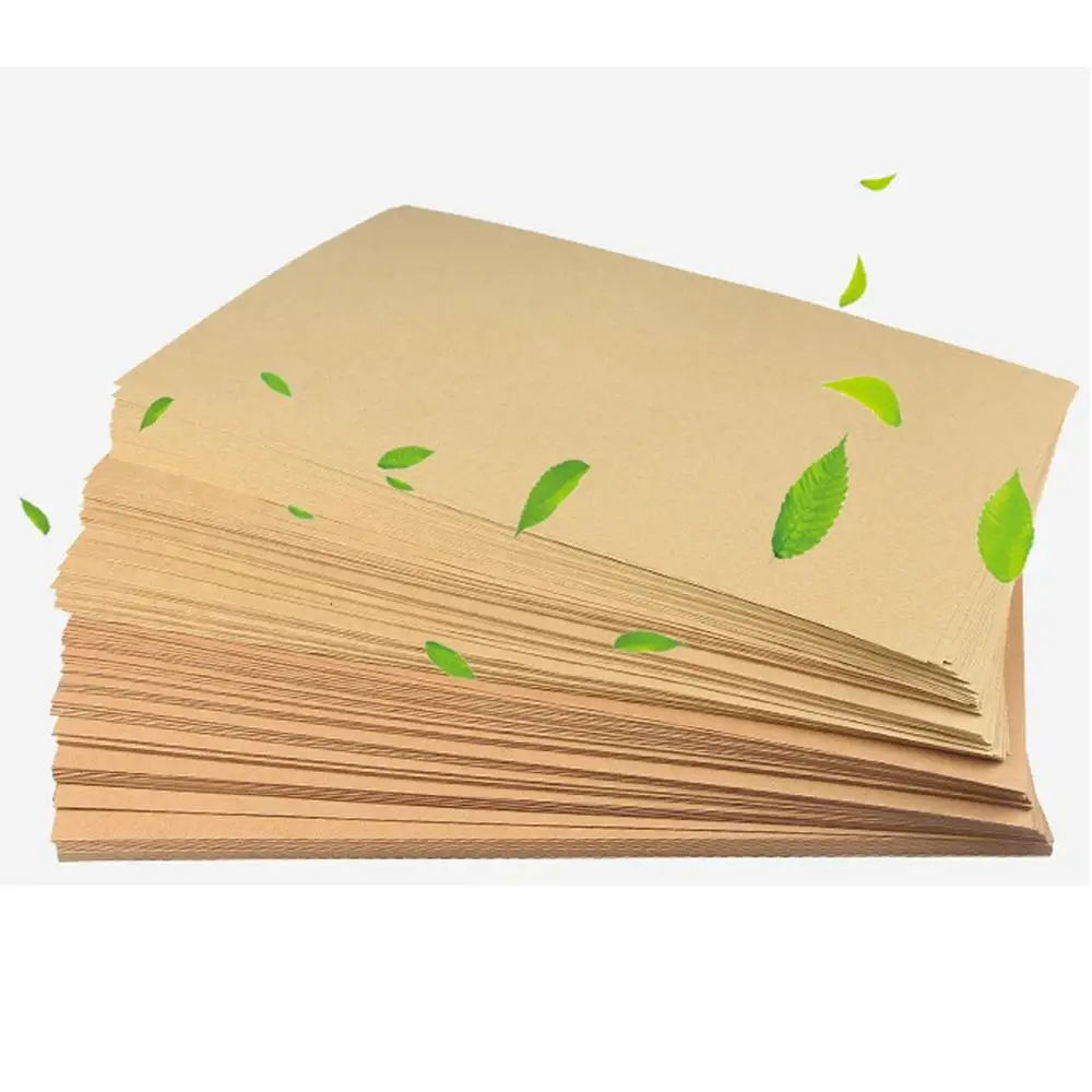 100 Sheets A4 Size Natural Brown Kraft Paper  A4 Sheets Business Card -  100 Sheet - Aliexpress