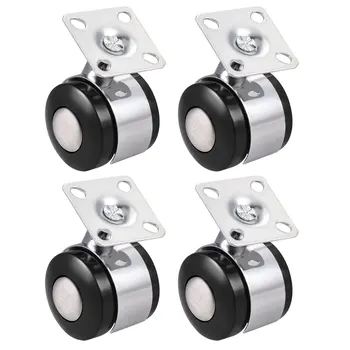 

uxcell Office Chair Casters Alloy Plastic 1.5 Inch Twin Wheel,Top Plate Mount Swivel Caster 1.5in no Brake 2pcs