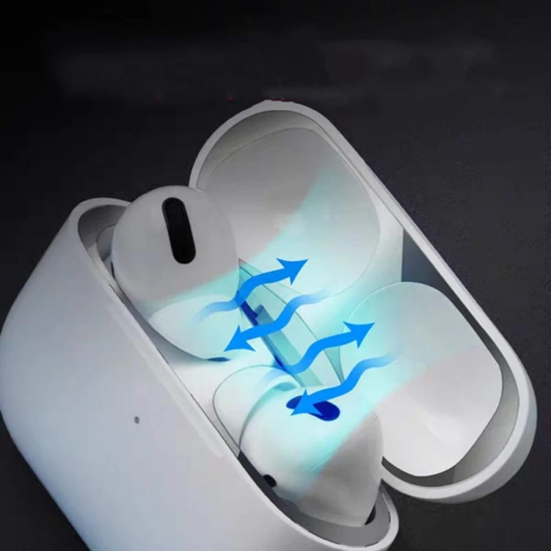 Для AirPods Pro 3 ультратонкая защитная крышка металлическая пленка наклейка Пылезащитная защитная коробка Защитная металлическая пленка
