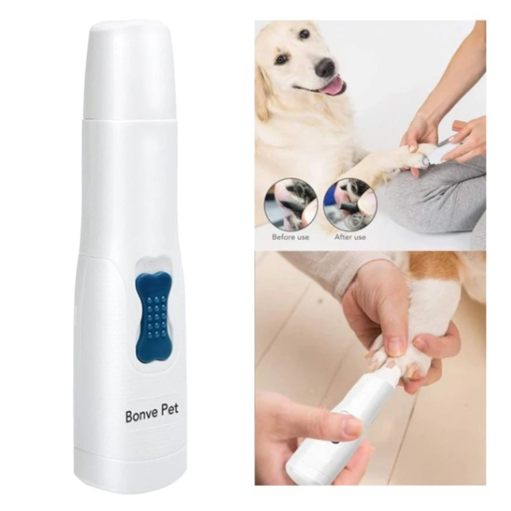 Professional Dog Nail Grinder Cat File Claw Grooming Trimmer Low Noise Pet Paws Clipper Tool, ABS Plastic