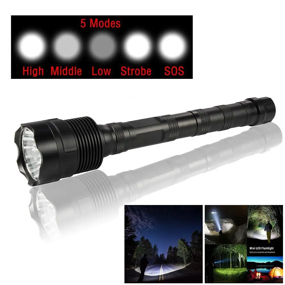 

80000 Lumen LED XMK 14x T6 Tactical Flashlight Torch 3x 18650 Ultra Bright Hunting Lamp