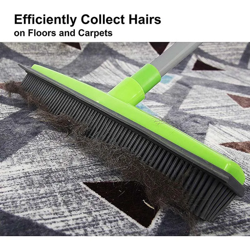 Ceny Nowa guma miotła sierść zwierząt Lint urządzenie do usuwania szczeciny teleskopowe czyste zamiatarka ściągaczka Scratch włosia długie Push miotła