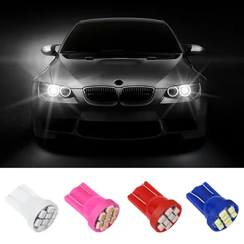 

10pcs LED W5W T10 194 168 W5W COB 8SMD Led Parking Bulb Auto Wedge Clearance Lamp CANBUS Silica Bright White License Light Bulbs