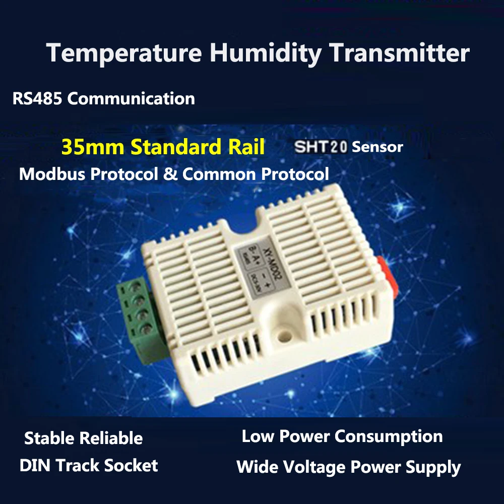 Modbus Rtu Rs485 Sht20 Temperature Humidity Transmitter Sensor