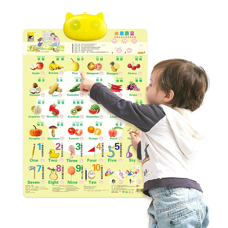 

Maobeile Baby Sound Making Early Childhood Reading Bump Hanging Painting Educational Toy Children Voice Audio Chart Wholesale