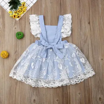 

Princess Lace Dress Baby Girl Toddler Flower Tutu Lace Dress Children Summer Party Wedding Dress