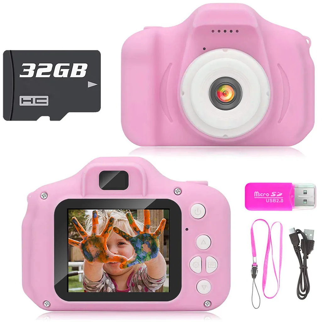 new Kids Digital Camera Children's Camera 2.0 LCD Mini Camera Children's Camera 32G SD Card Great Gift for Kids